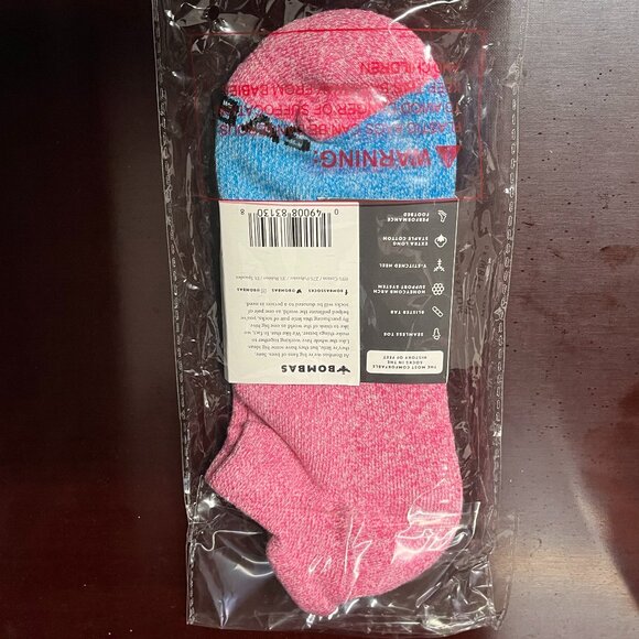 Bombas Women's Ankle Socks (Rose/Aqua) LARGE - Picture 3 of 3
